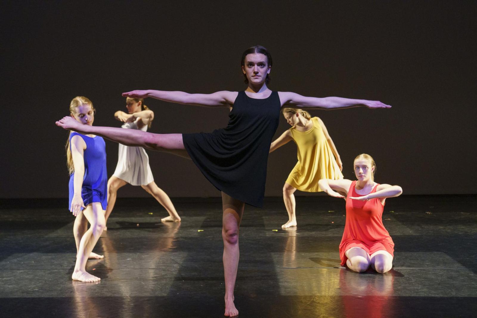 Dance Concert Spring 2024. Students of dance grace the stage of the Betts Theatre. Photographer: Florence Shen (Photojournalism '26). Date: 12/06/2023